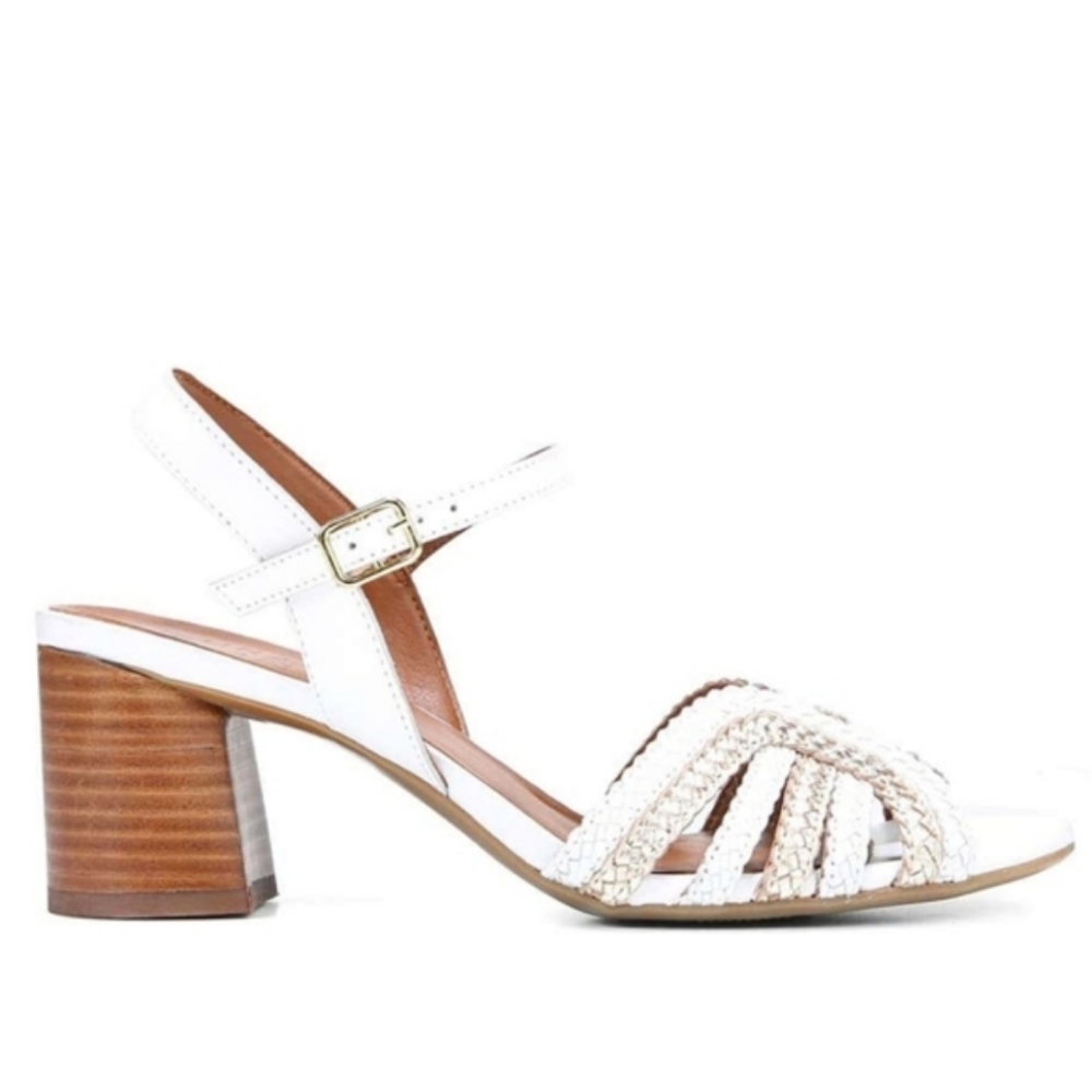 NATURALIZER Block Heel Leather Sandal